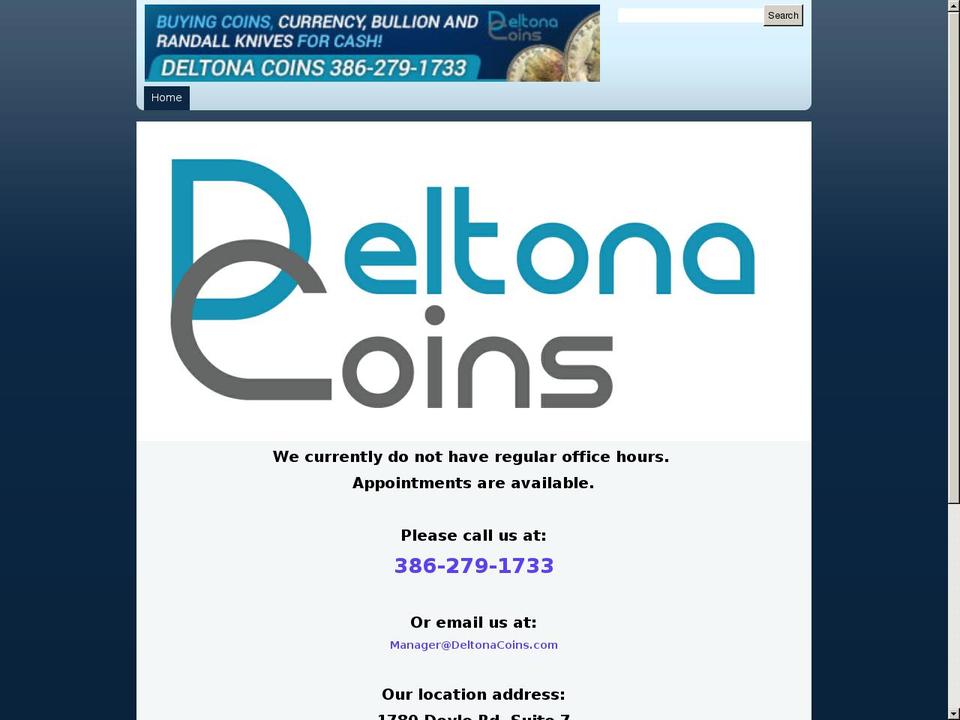 deltonacoins.com shopify website screenshot