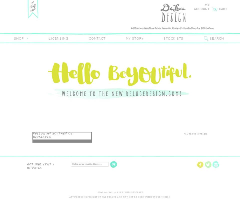 Deluce Design Shop - Menu Shopify theme site example delucedesign.com