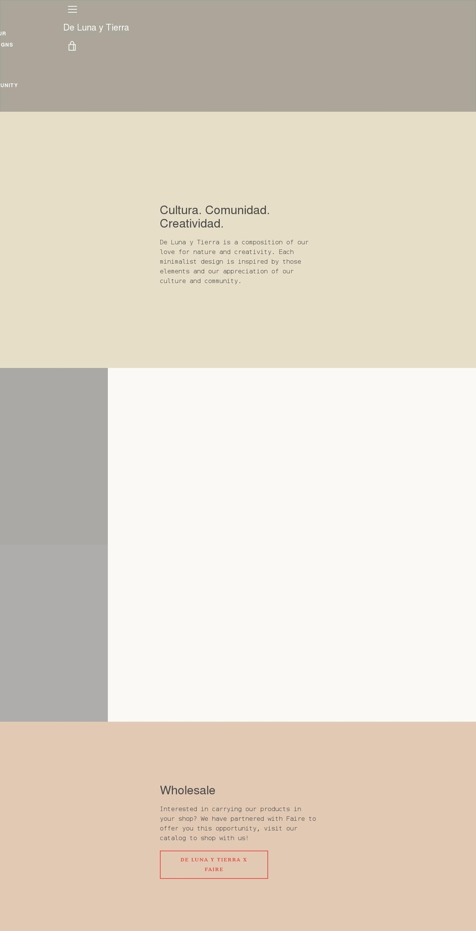 delunaytierra.com shopify website screenshot