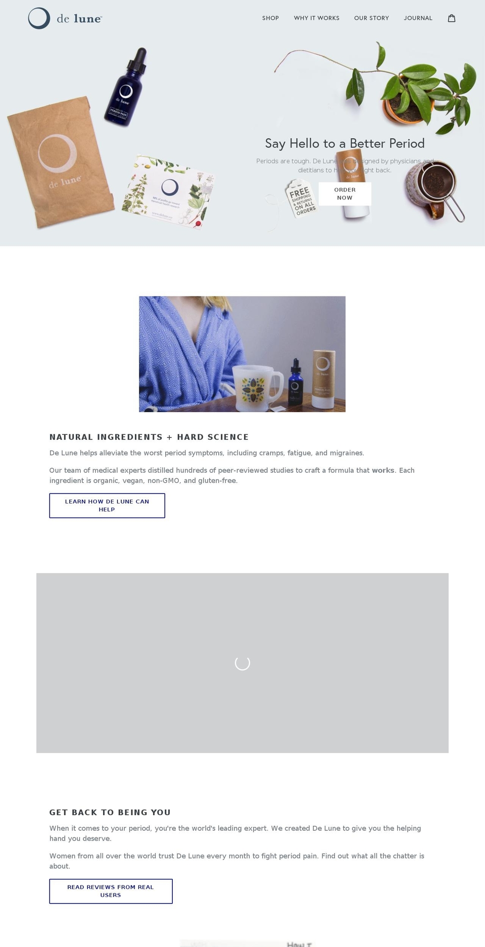 delune.co shopify website screenshot