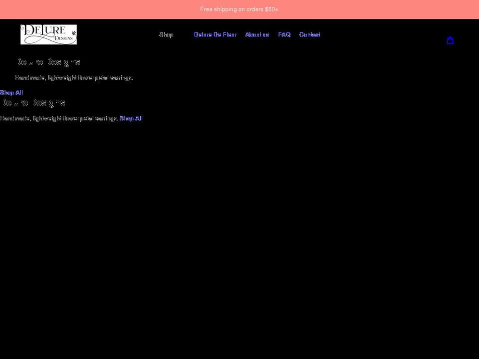 deluredesigns.com shopify website screenshot