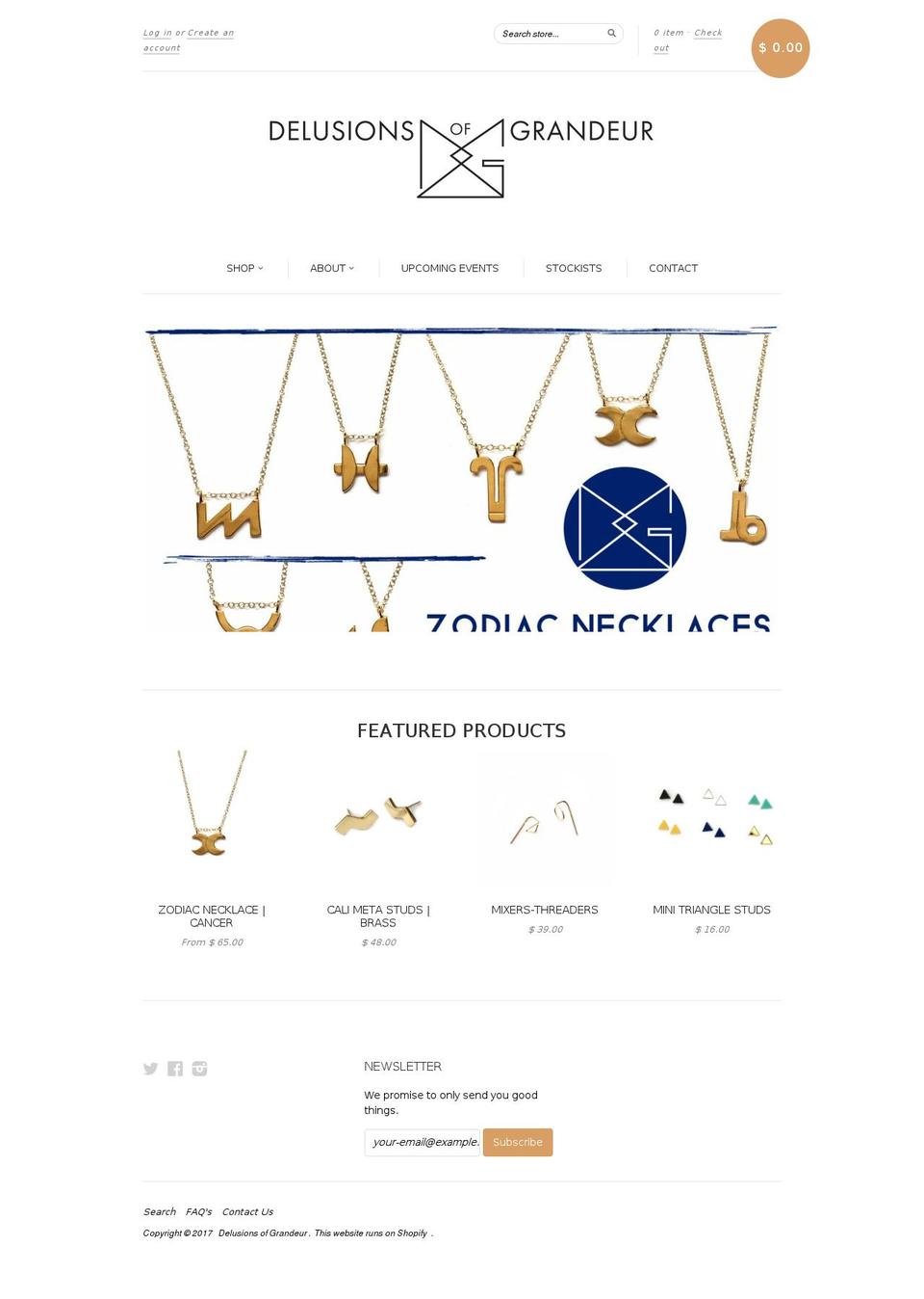 delusionsofgrand.com shopify website screenshot