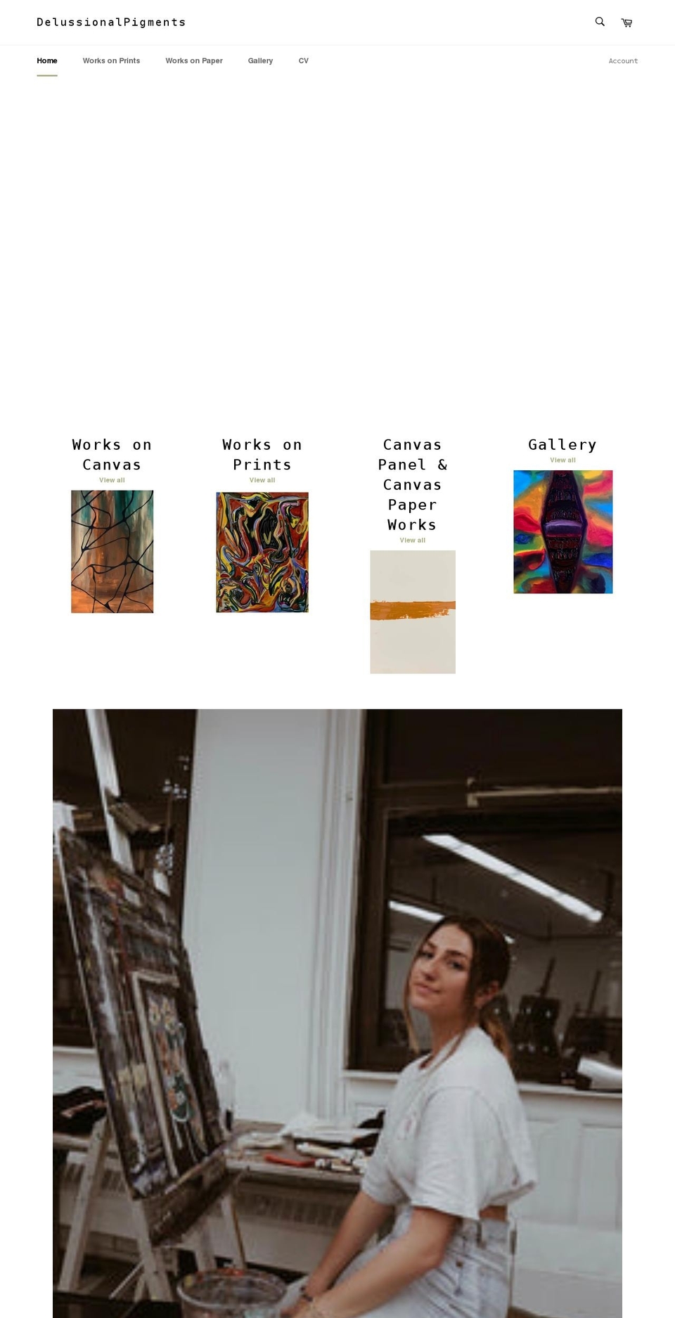 delussionalpigments.com shopify website screenshot