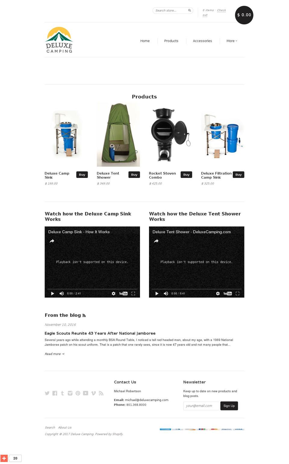 Shopify Nature Shopify theme site example deluxecamping.com