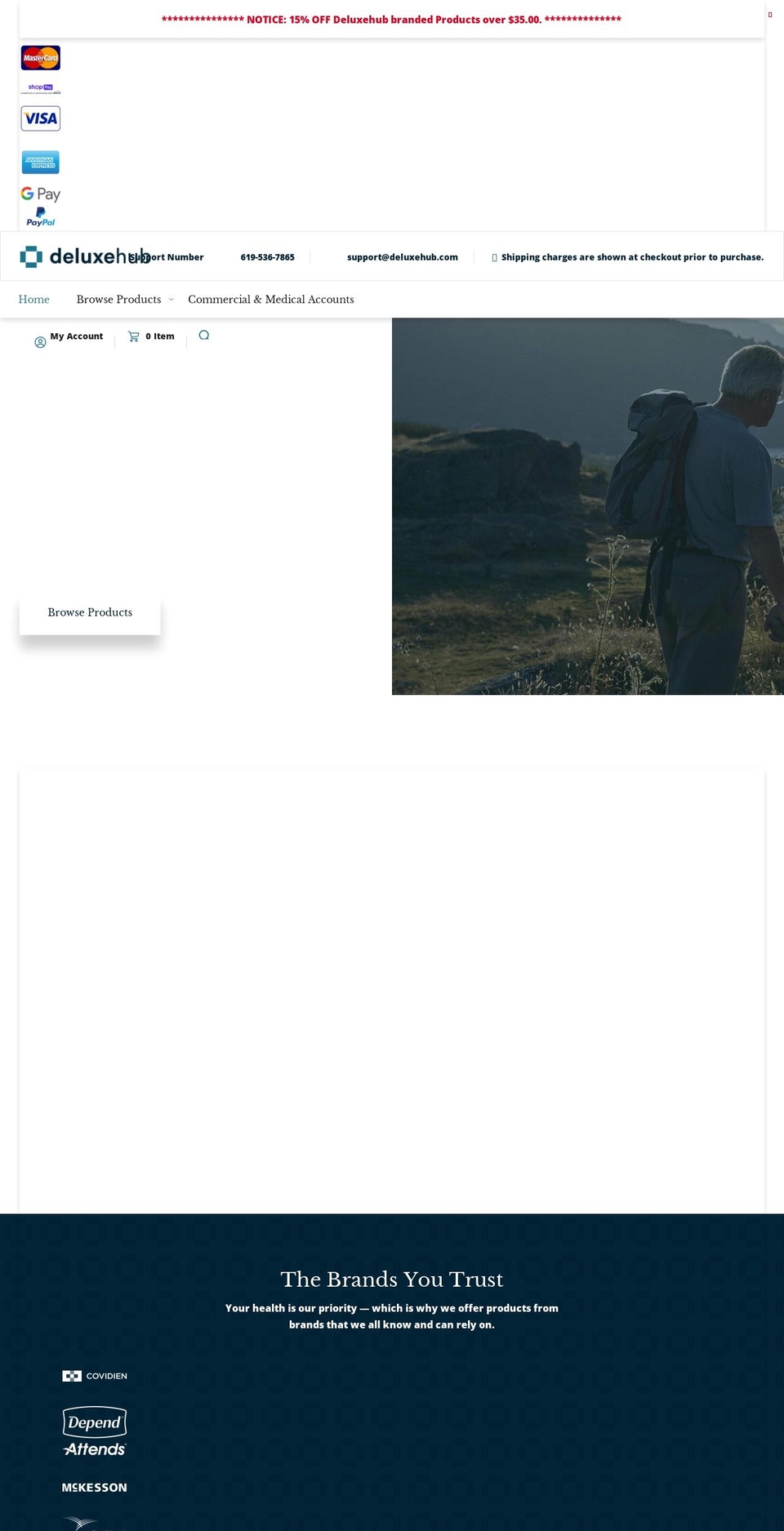 deluxehub.com shopify website screenshot