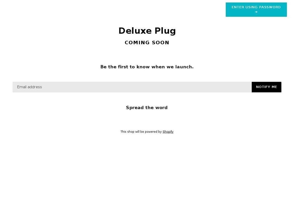 deluxeplug.com — Shopify storefront screenshot