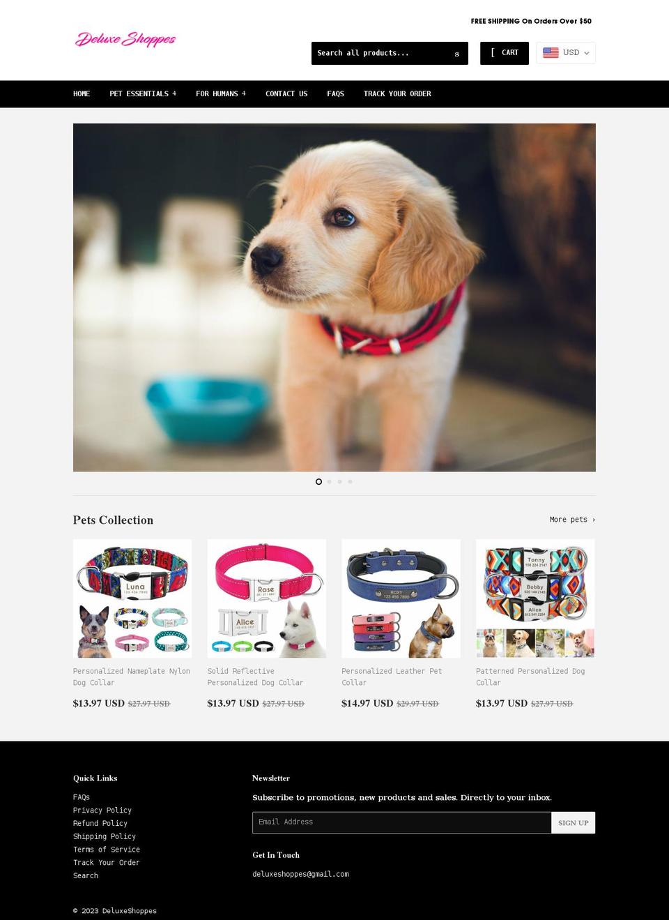 deluxeshoppes.com shopify website screenshot