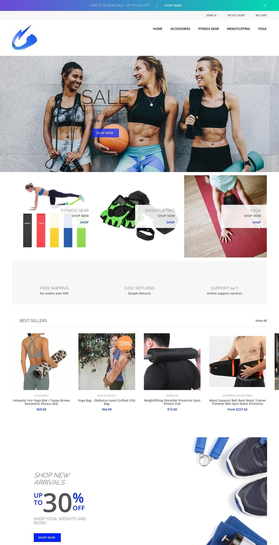 Fitness premier theme Shopify theme site example deluxfitness.com