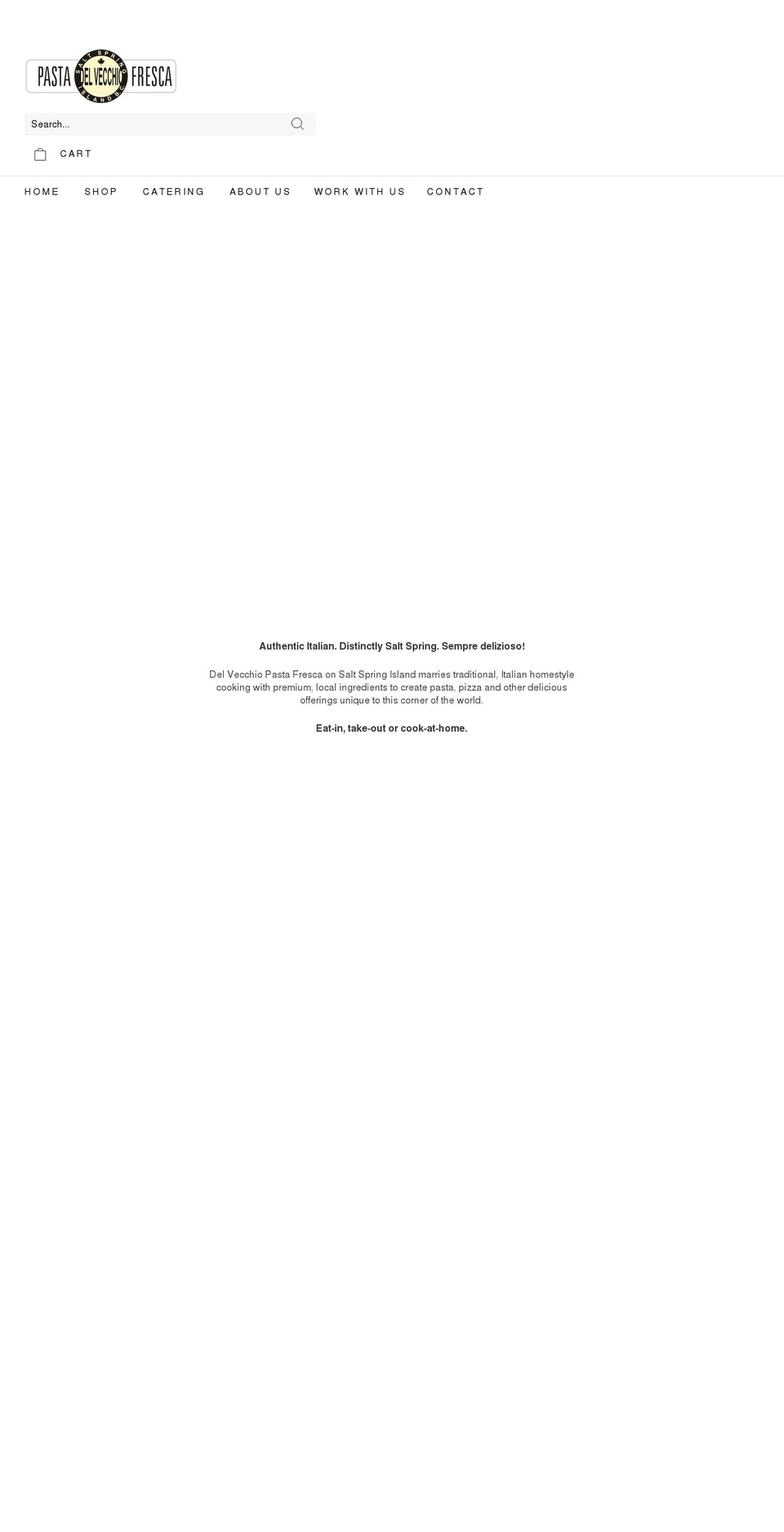 delvecchiopasta.com shopify website screenshot