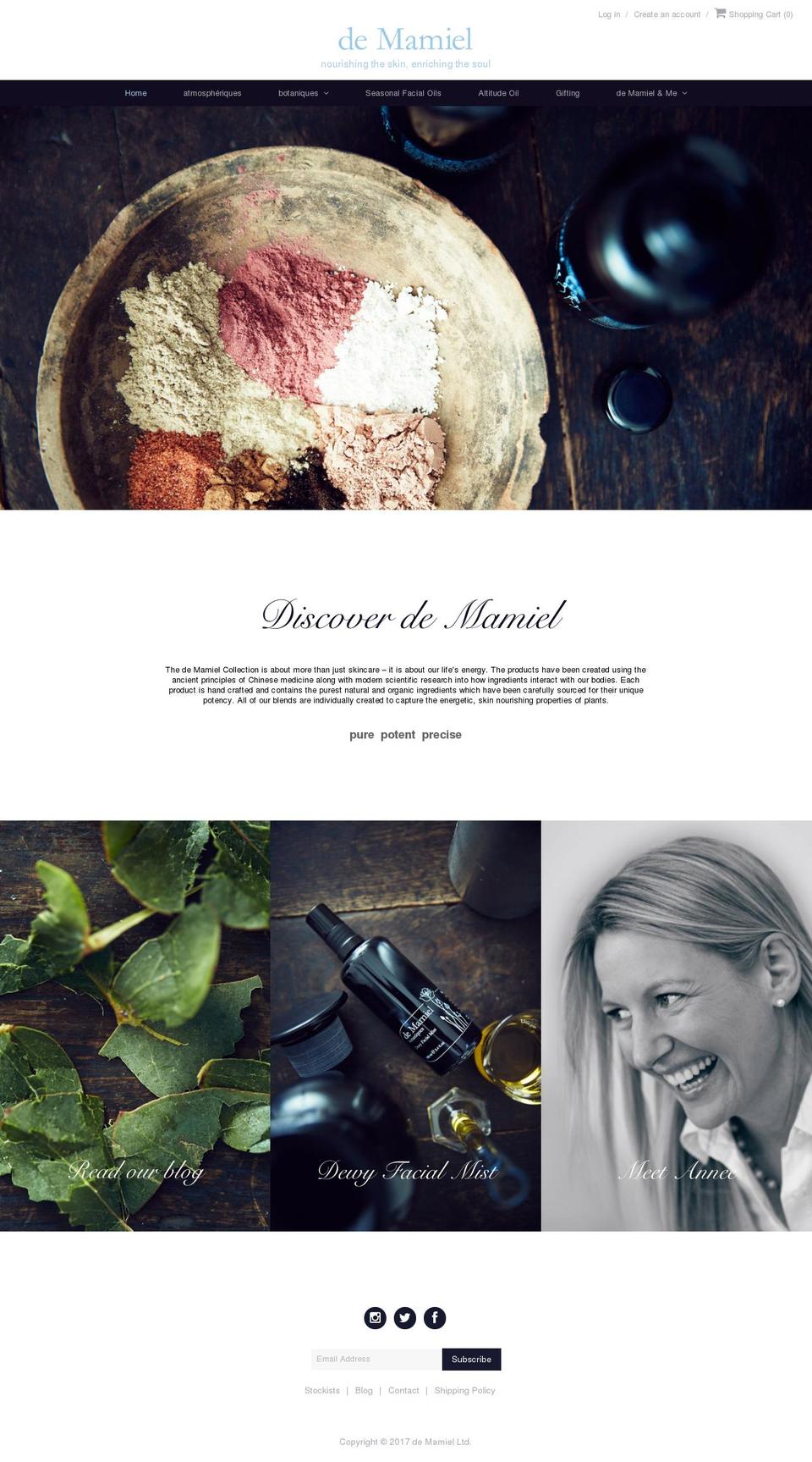 demamielmain Shopify theme site example demamiel.com