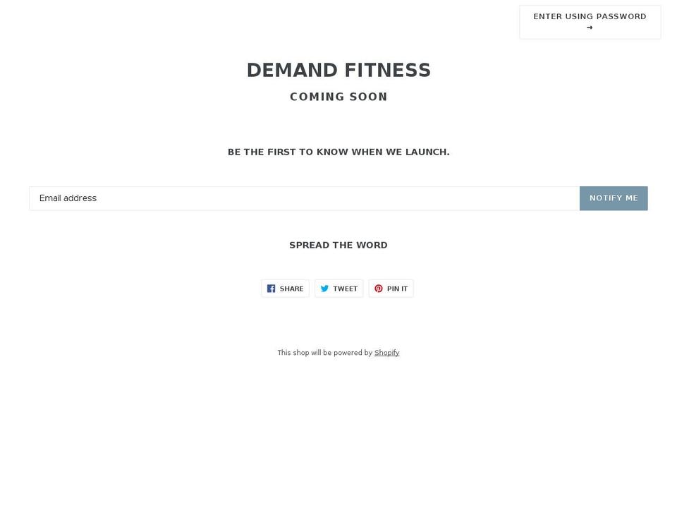 demand.fitness shopify website screenshot