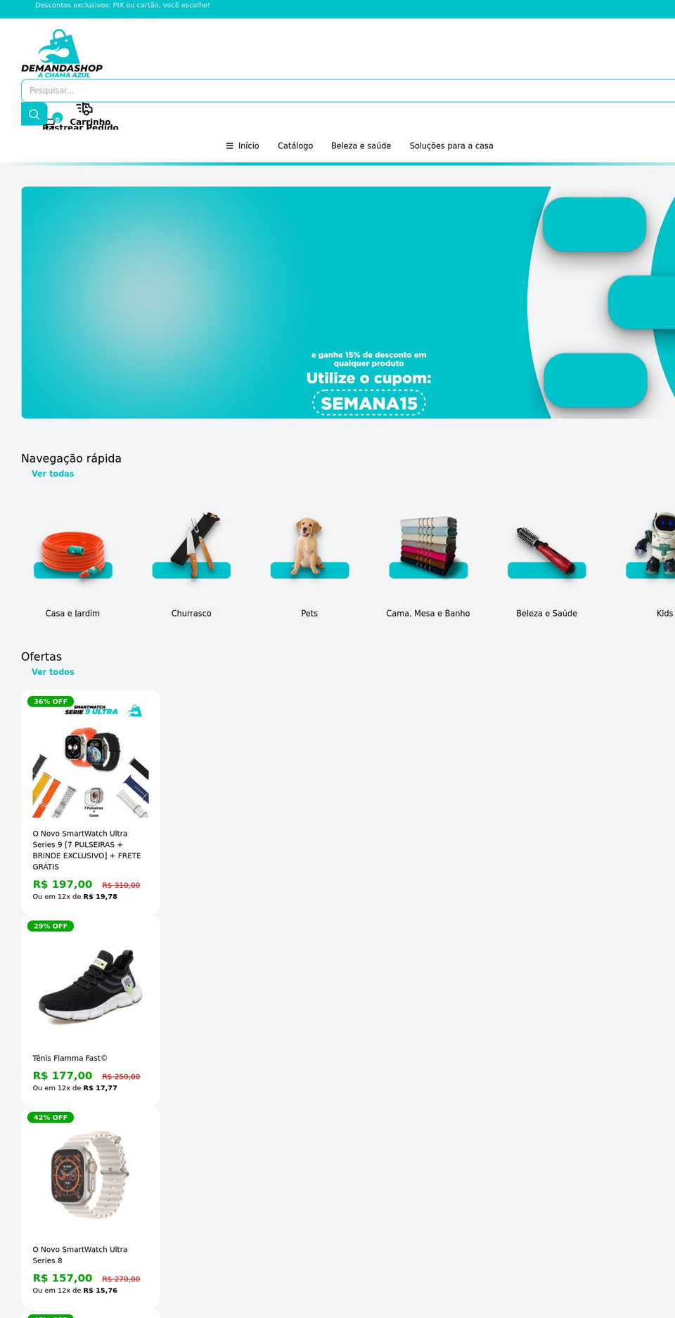 demandashop.com shopify website screenshot