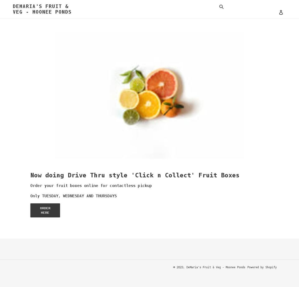 demarias.com.au shopify website screenshot
