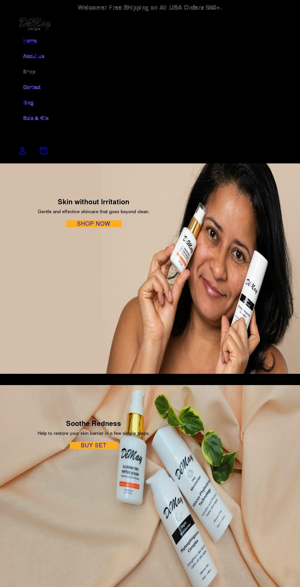 demayskincare.com shopify website screenshot
