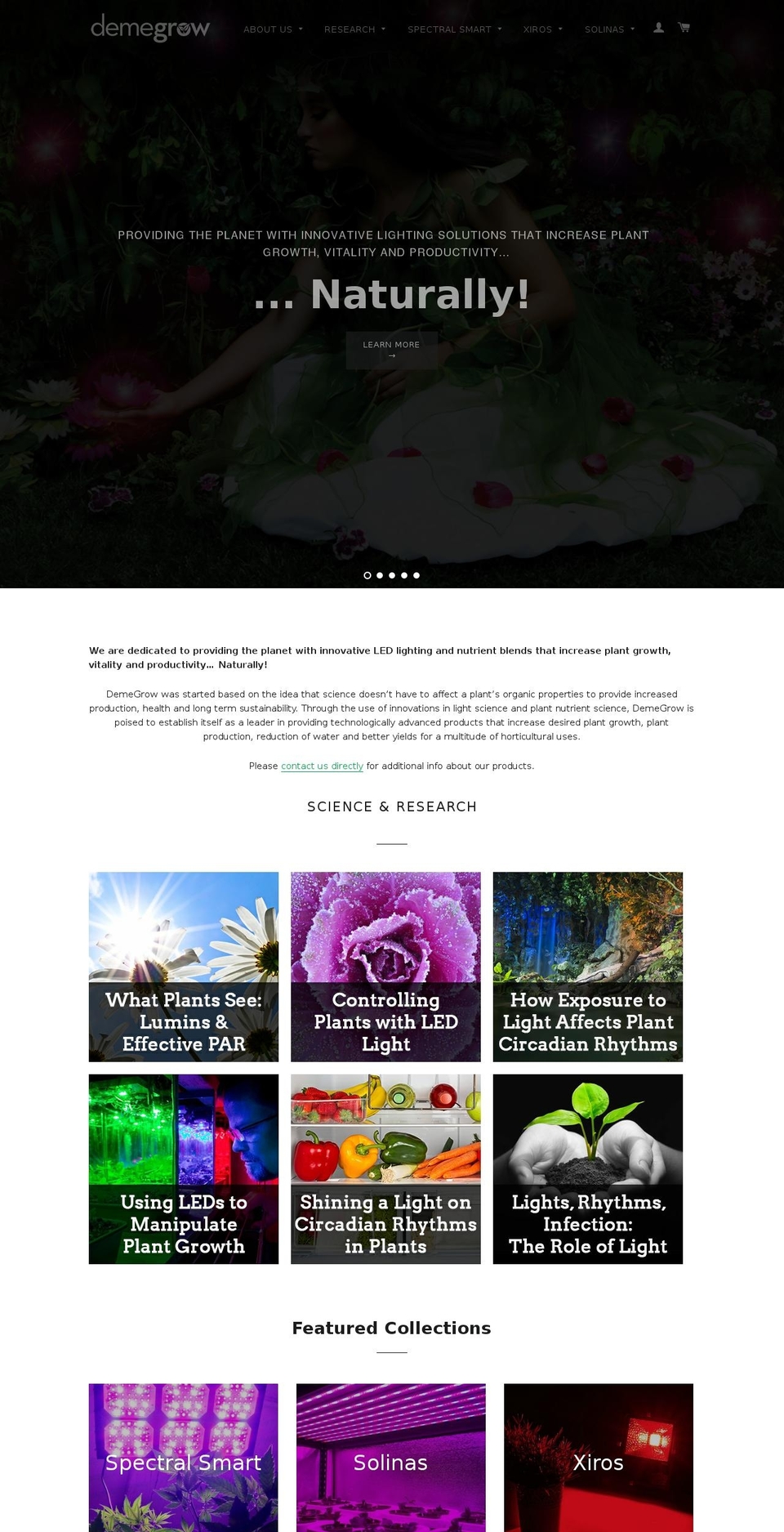 demegrow.com shopify website screenshot
