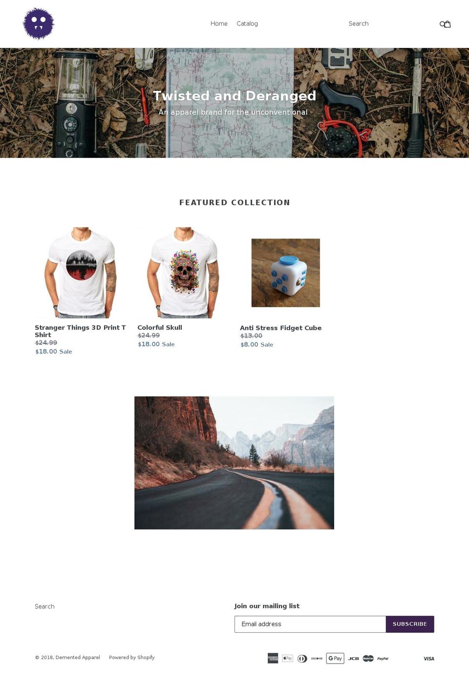 demented-apparel.com — Shopify storefront screenshot