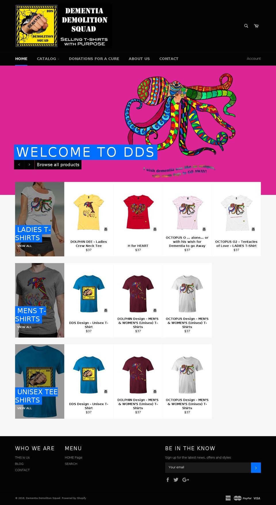 dementiademolitionsquad.com — Shopify storefront screenshot
