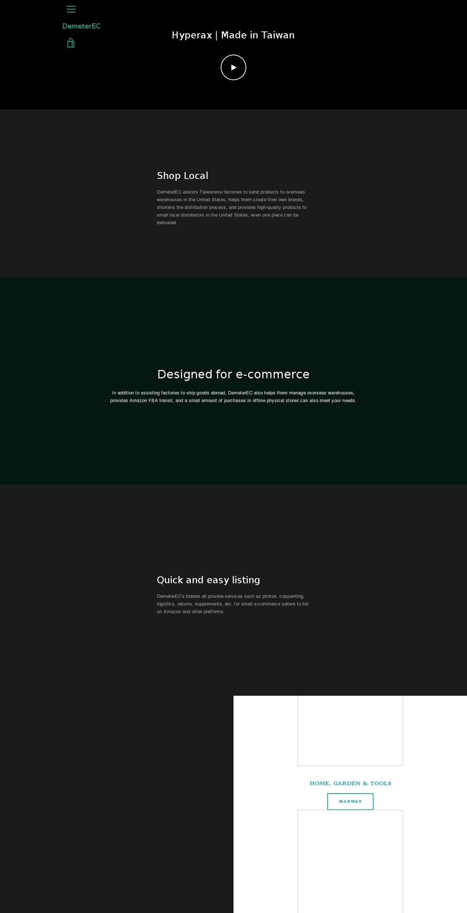 demeterec.com — Shopify storefront screenshot