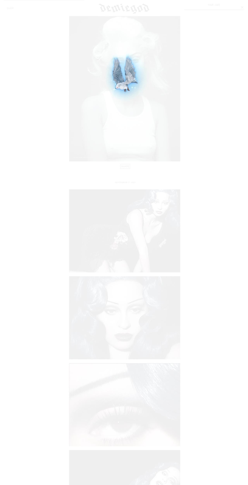 demiegod.com shopify website screenshot