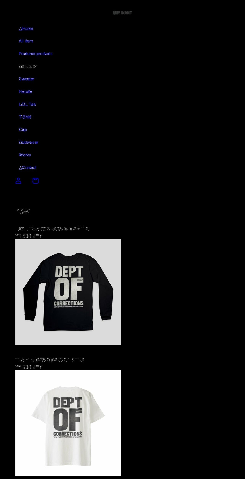 deminant.com shopify website screenshot