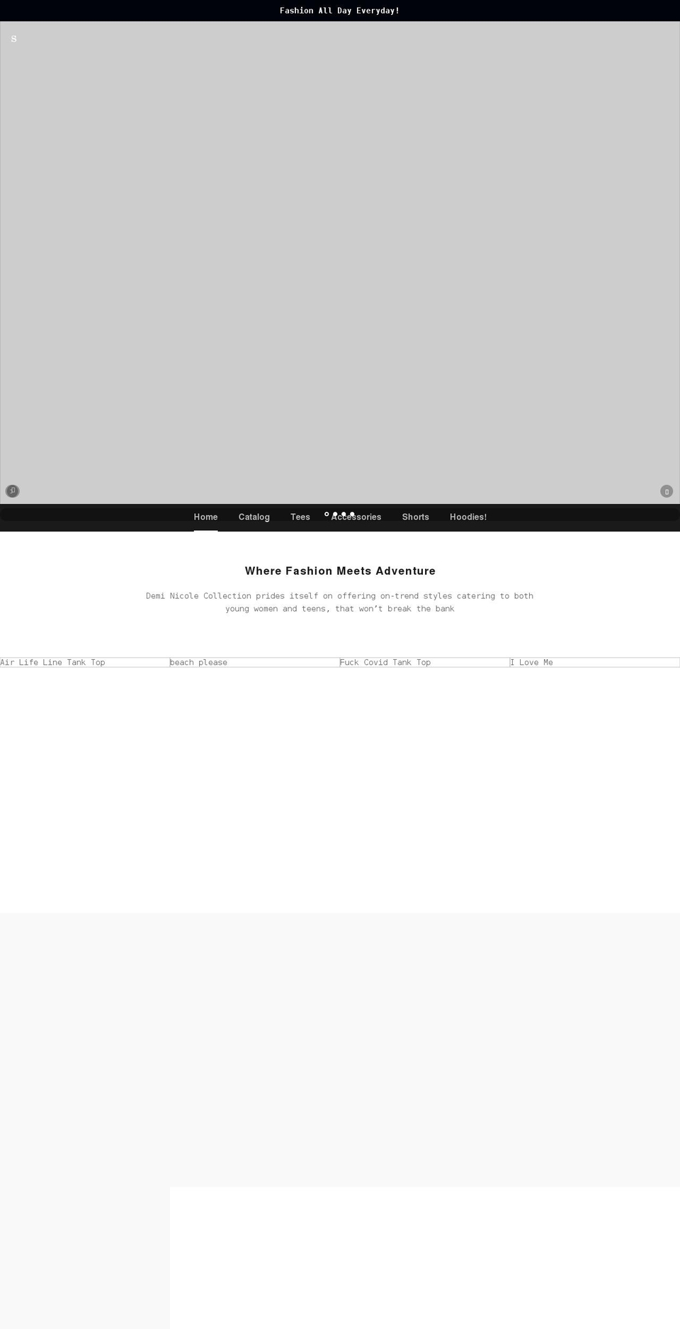 deminicole.com shopify website screenshot