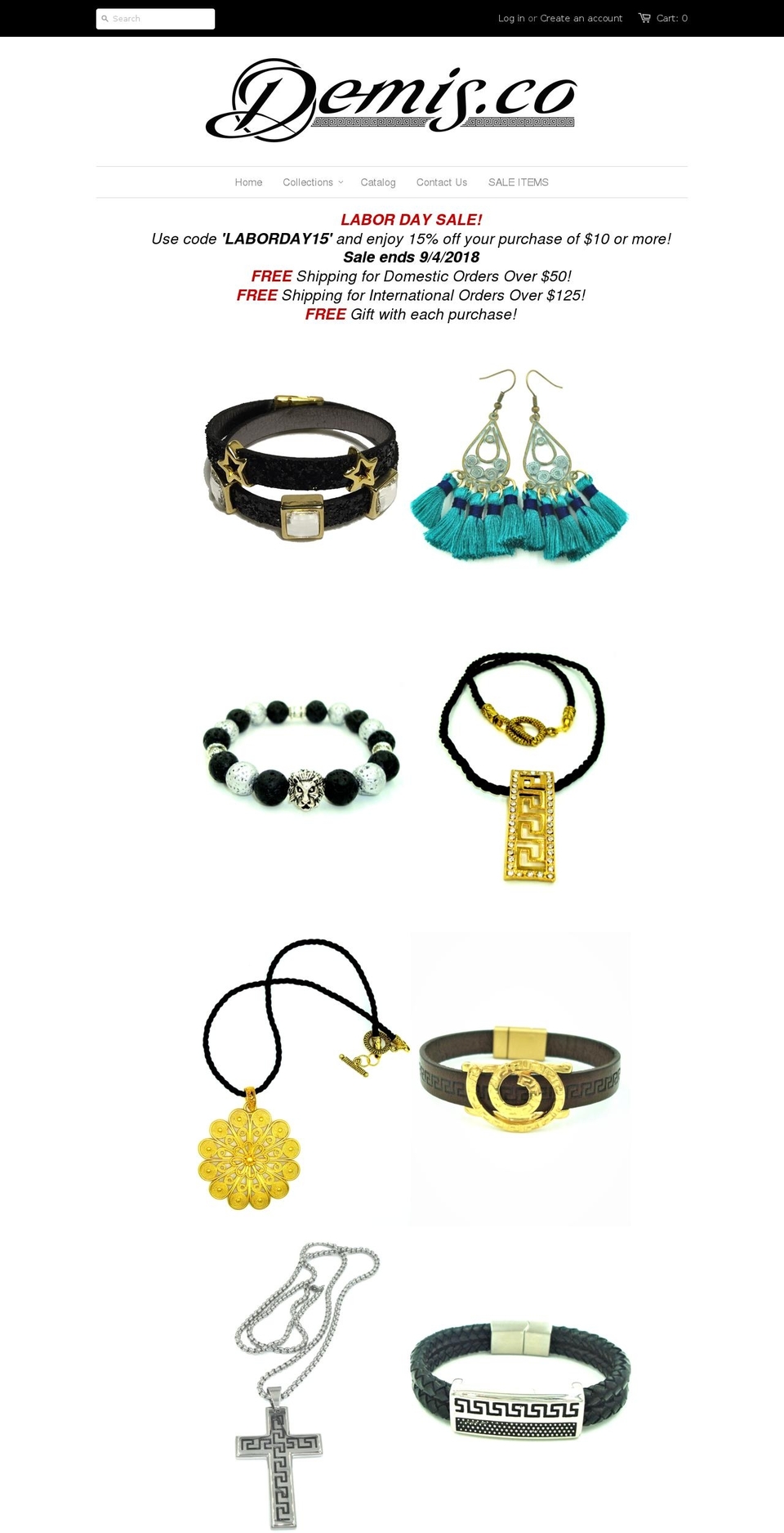 demis-handmadejewelry.com — Shopify storefront screenshot