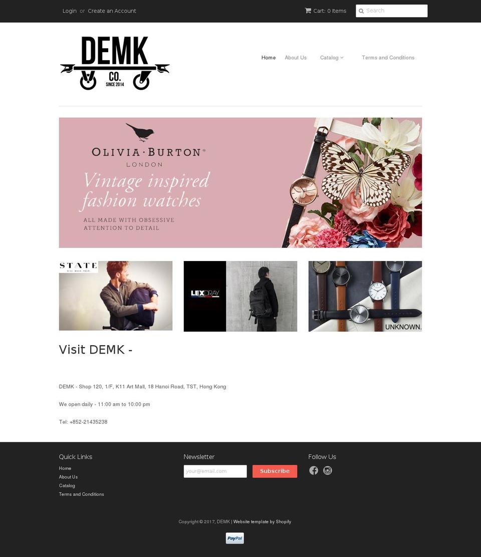demk-co.com shopify website screenshot