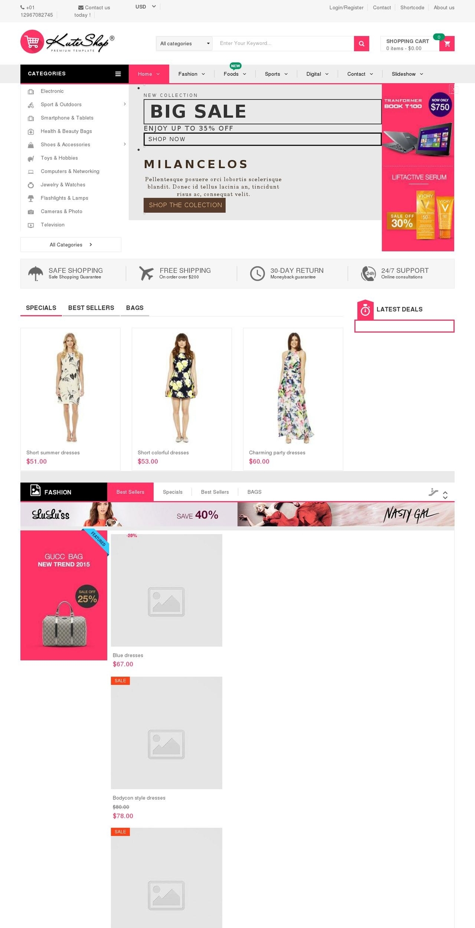 demo-kuteshop.myshopify.com shopify website screenshot