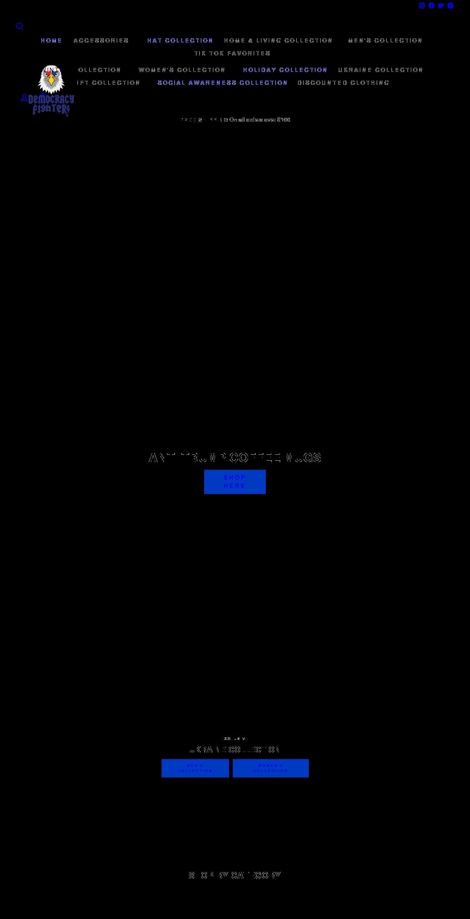 democracyfighter.com shopify website screenshot