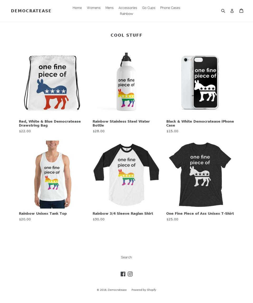 democratease.com — Shopify storefront screenshot