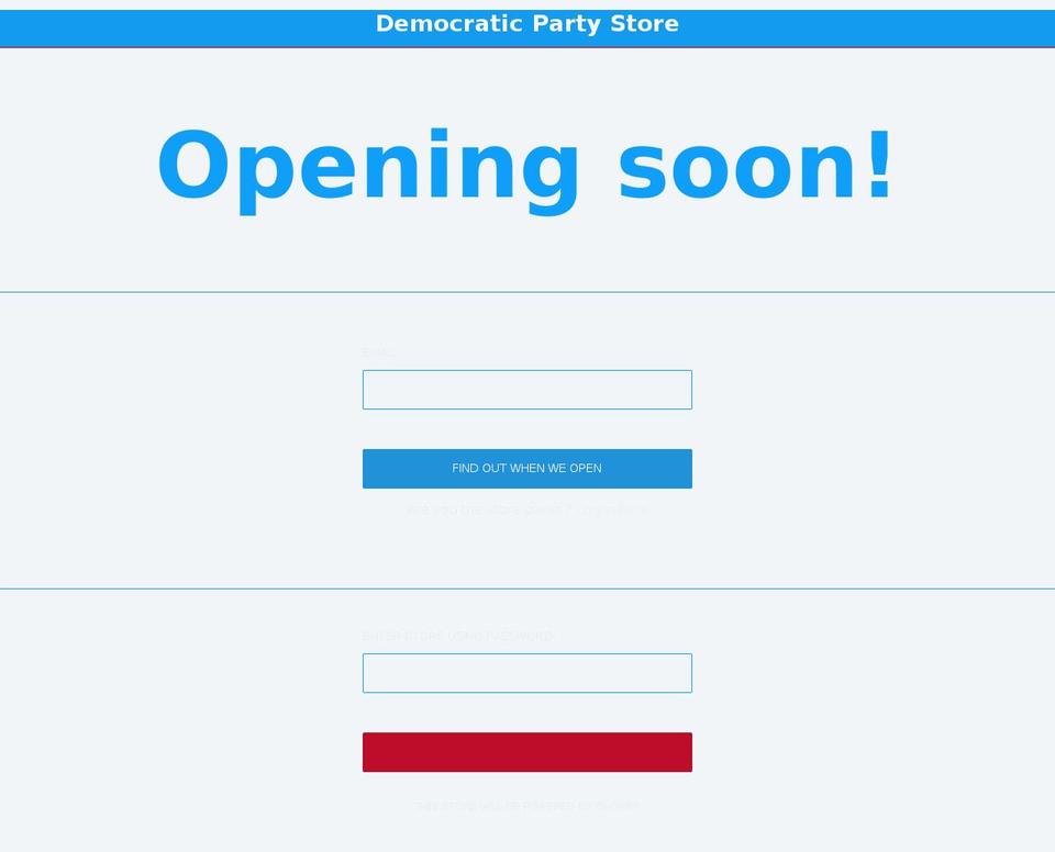 democraticelectionmerchandise.com — Shopify storefront screenshot