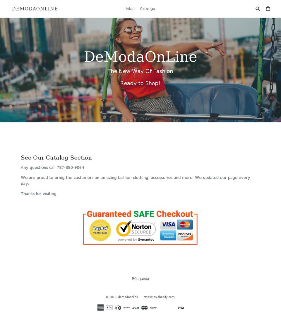 demodaonline.com — Shopify storefront screenshot