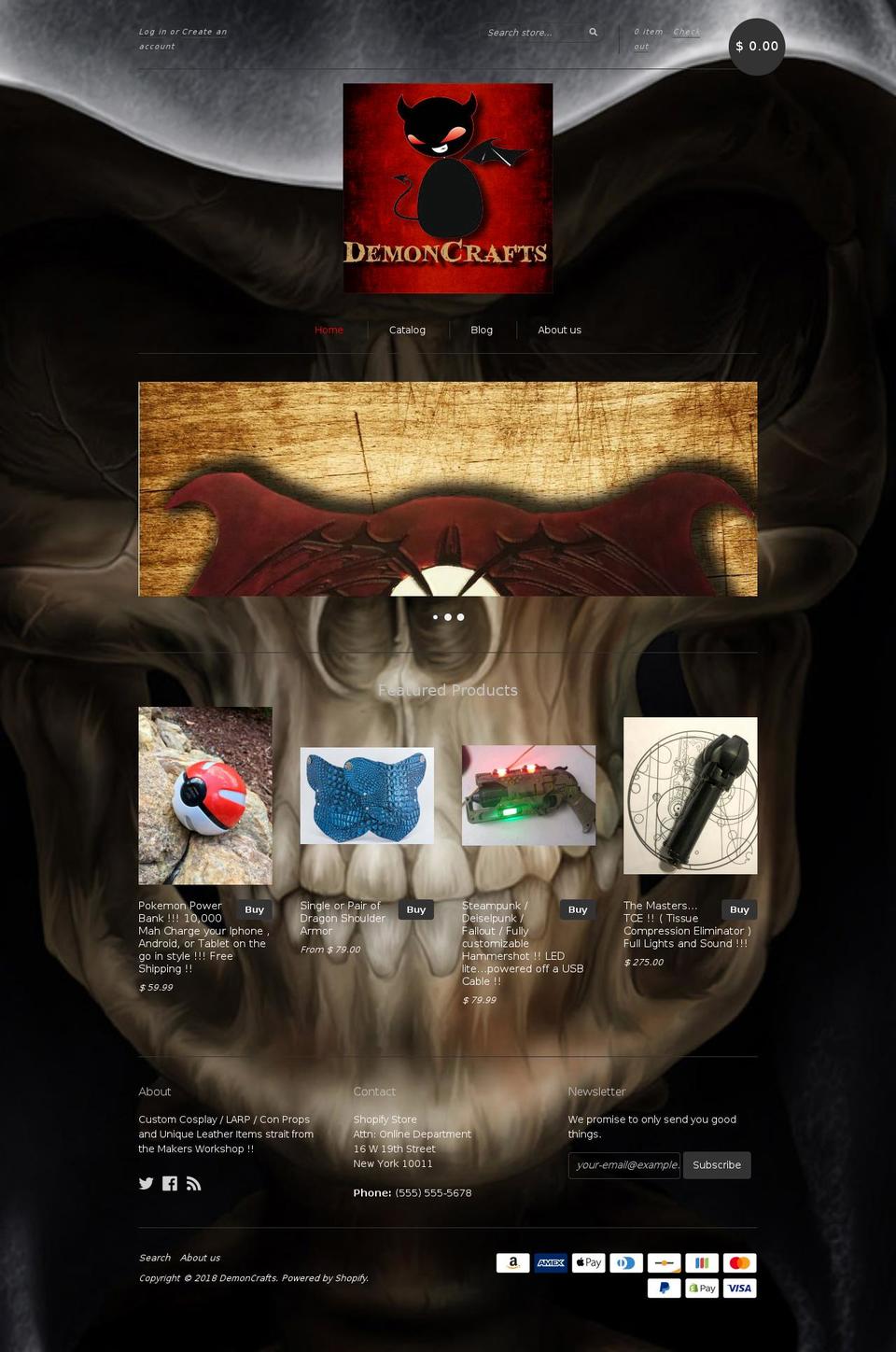 demoncrafts.com — Shopify storefront screenshot