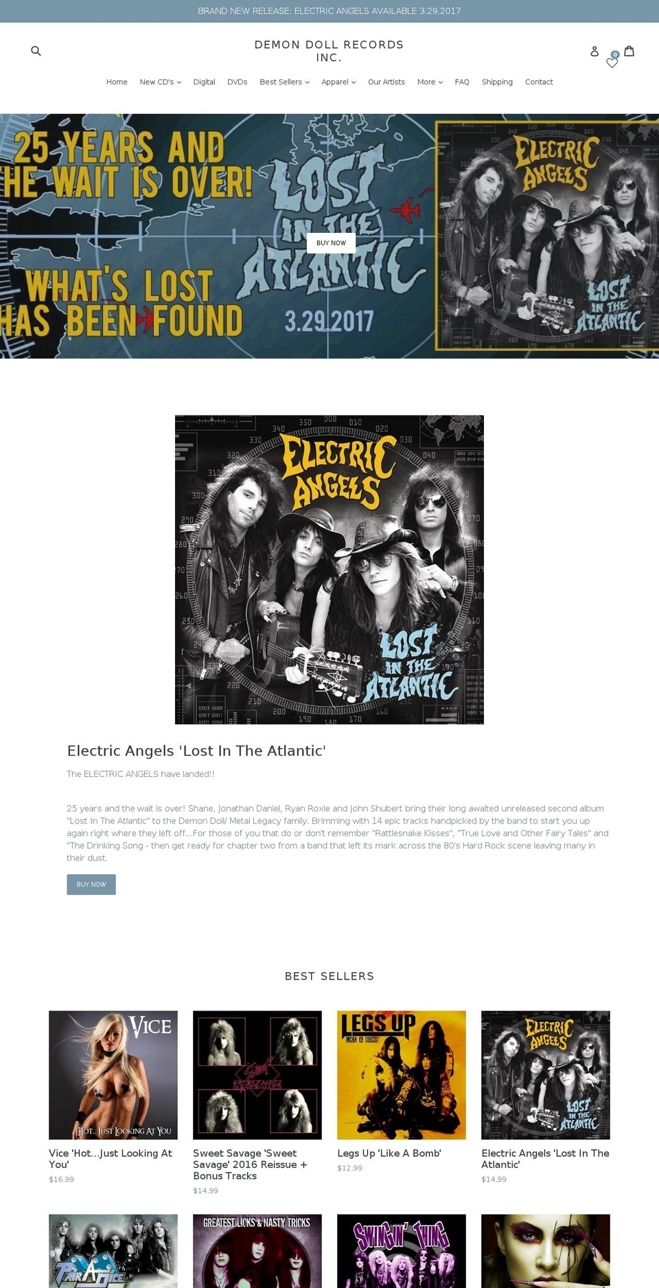 demondollrecords.com shopify website screenshot