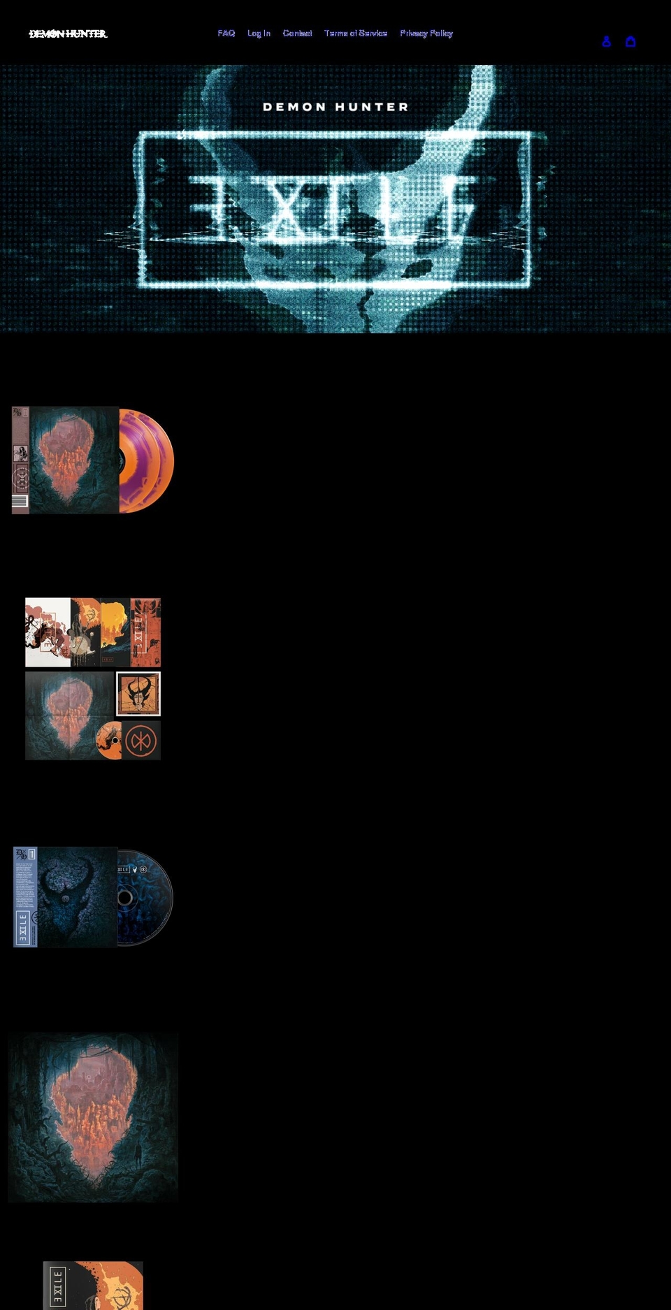 demonhunterlive.com shopify website screenshot