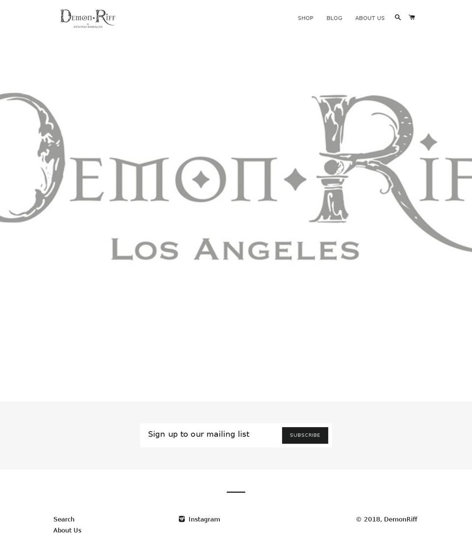 demonriff.com — Shopify storefront screenshot