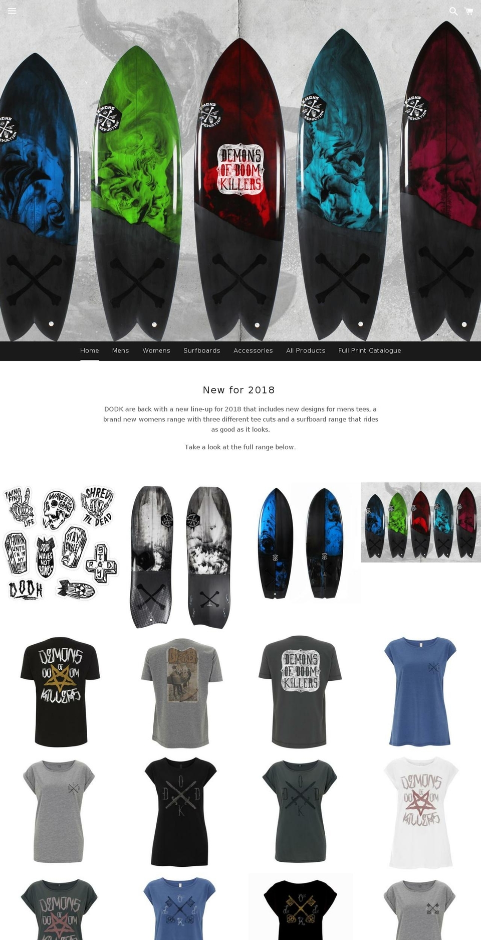 demonsofdoom.com — Shopify storefront screenshot