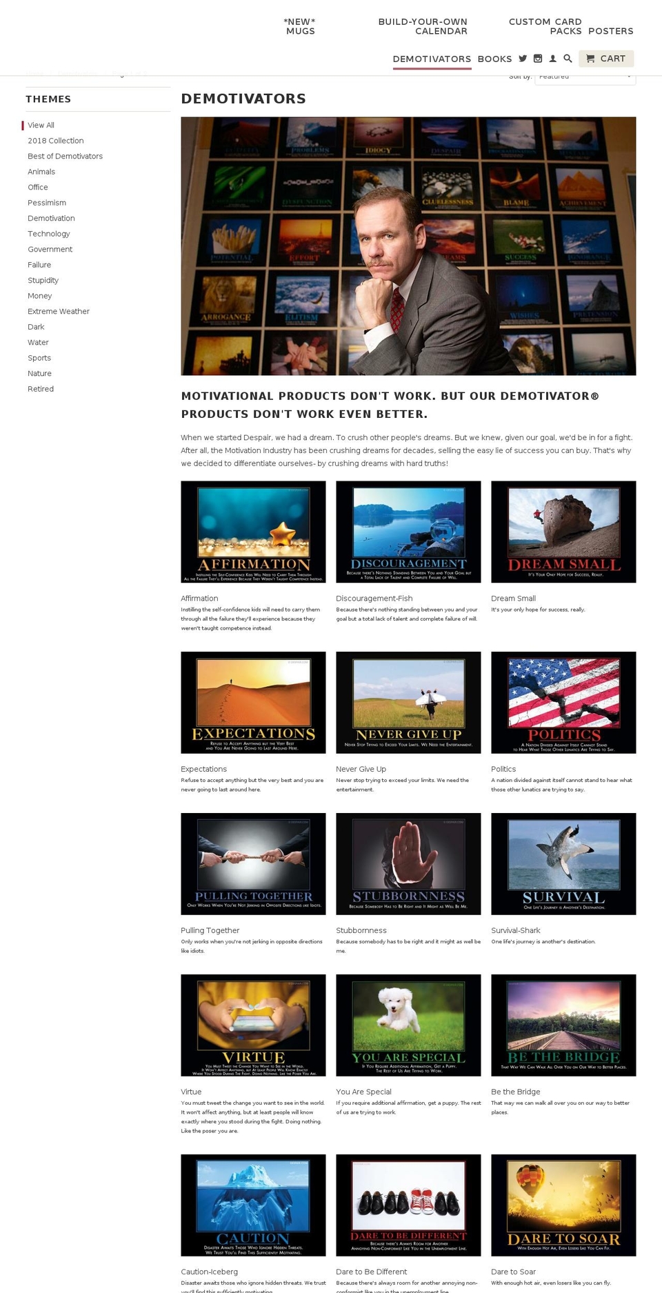 demotivators.biz shopify website screenshot
