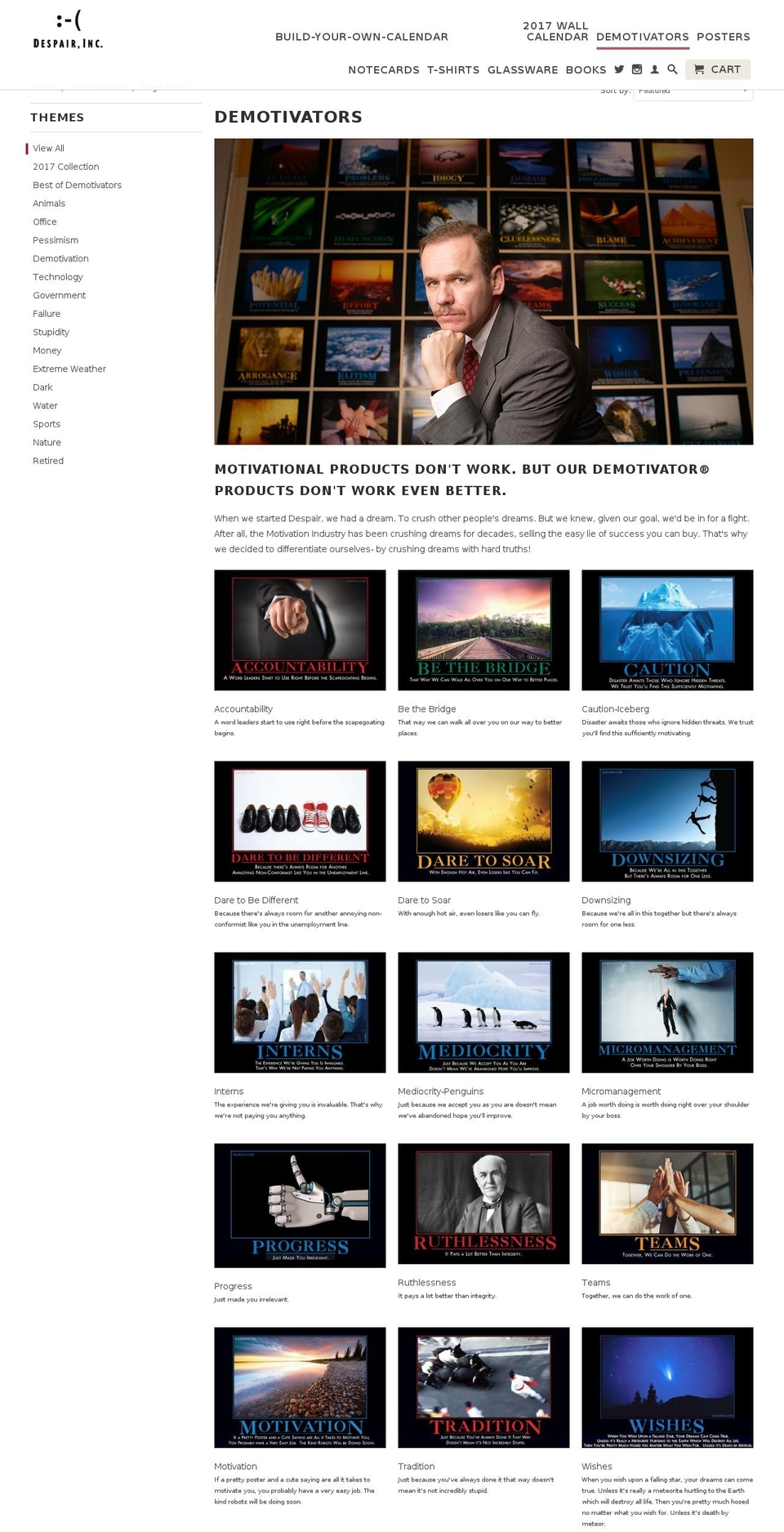 demotivators.com shopify website screenshot