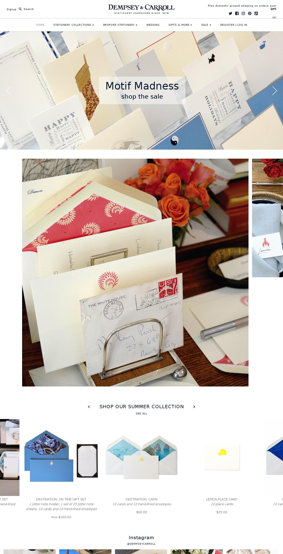 dempseyandcarroll.com shopify website screenshot