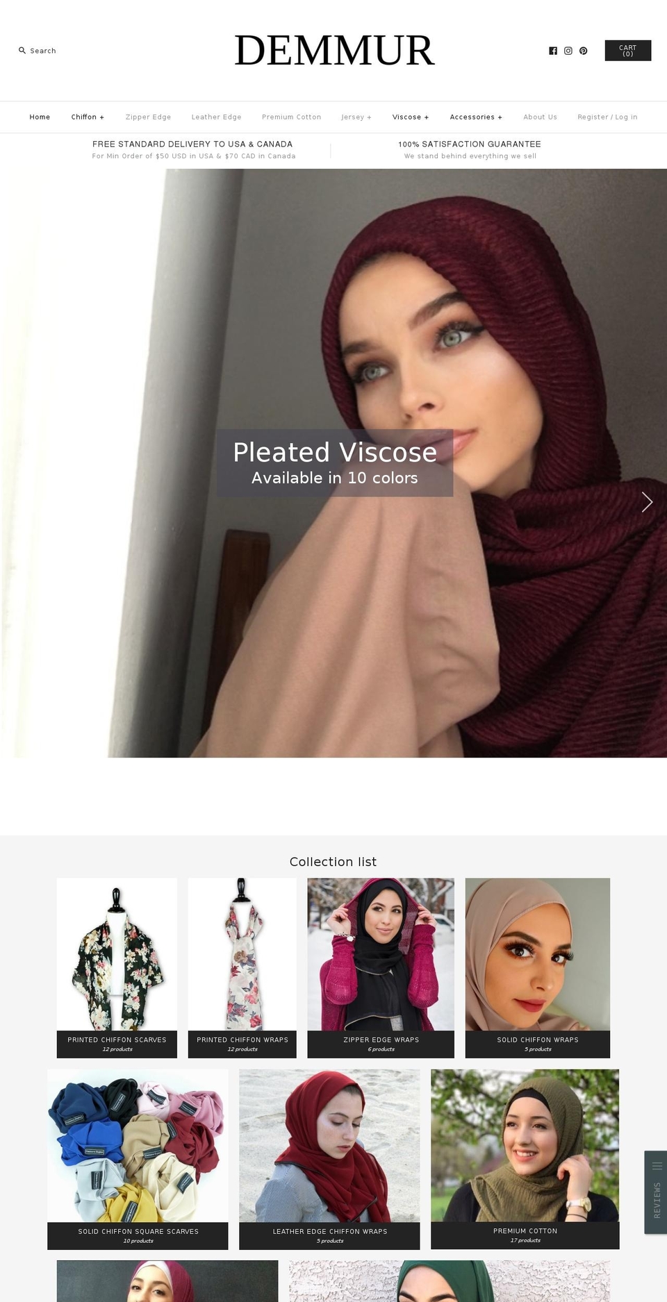 demurehijab.com — Shopify storefront screenshot