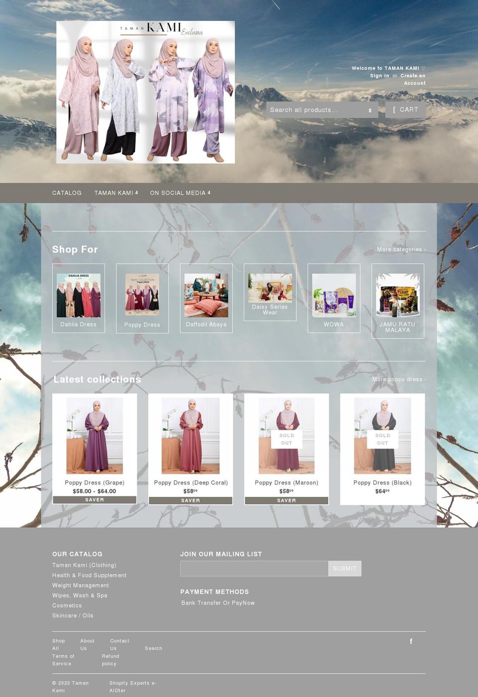 demurelyanggun.com — Shopify storefront screenshot