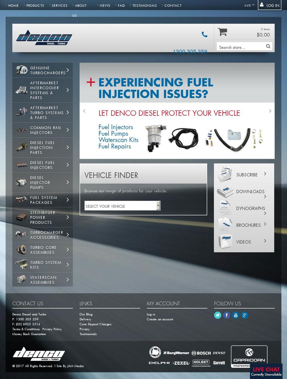 dencodiesel.com shopify website screenshot