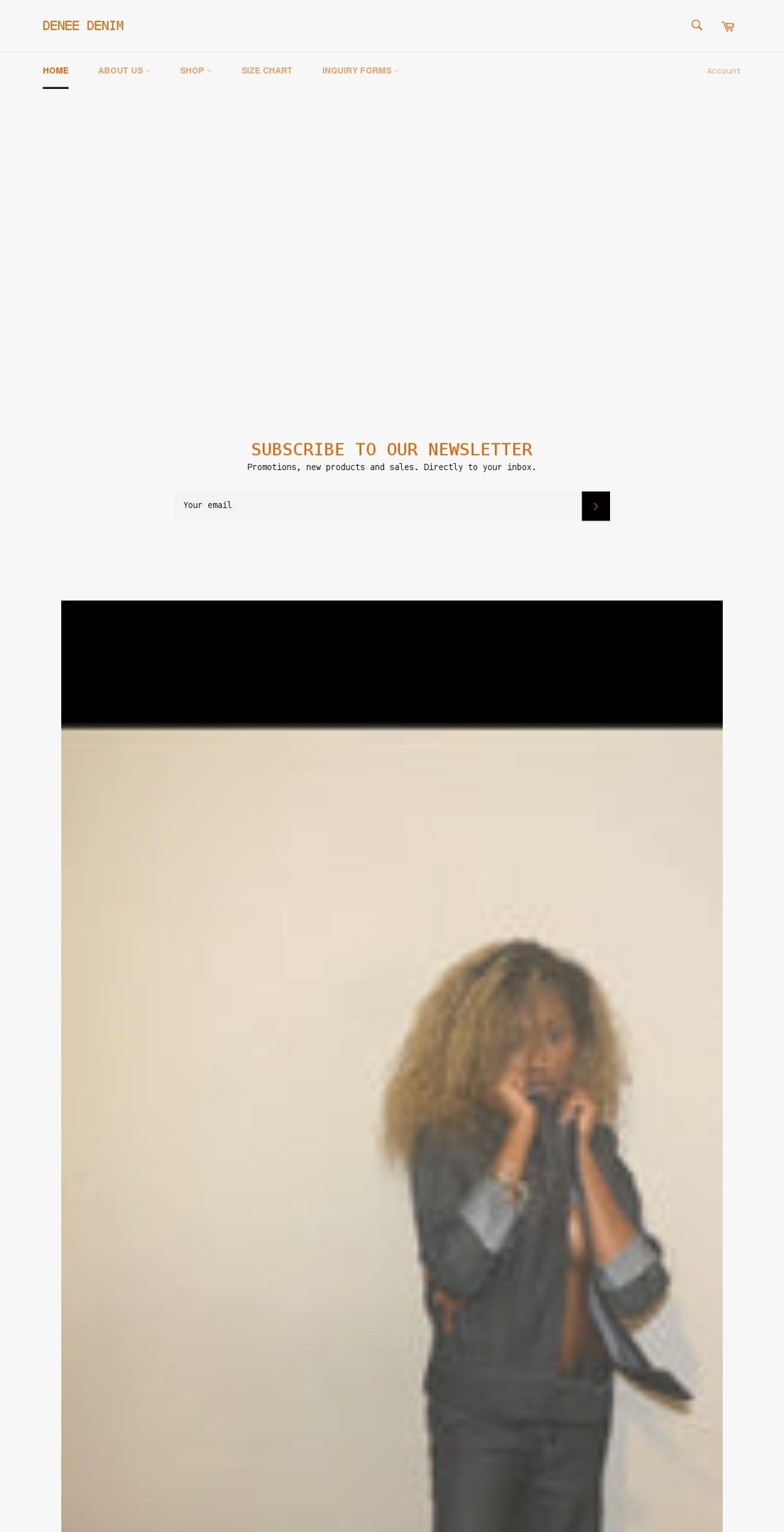 deneedenim.com shopify website screenshot