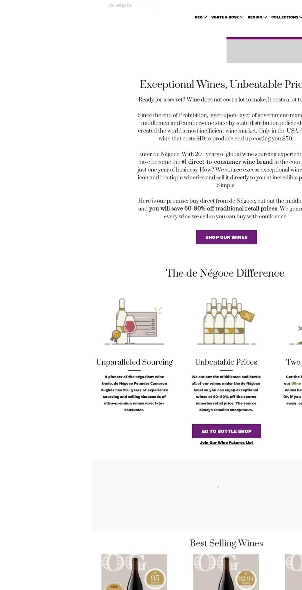 denegoce.com shopify website screenshot
