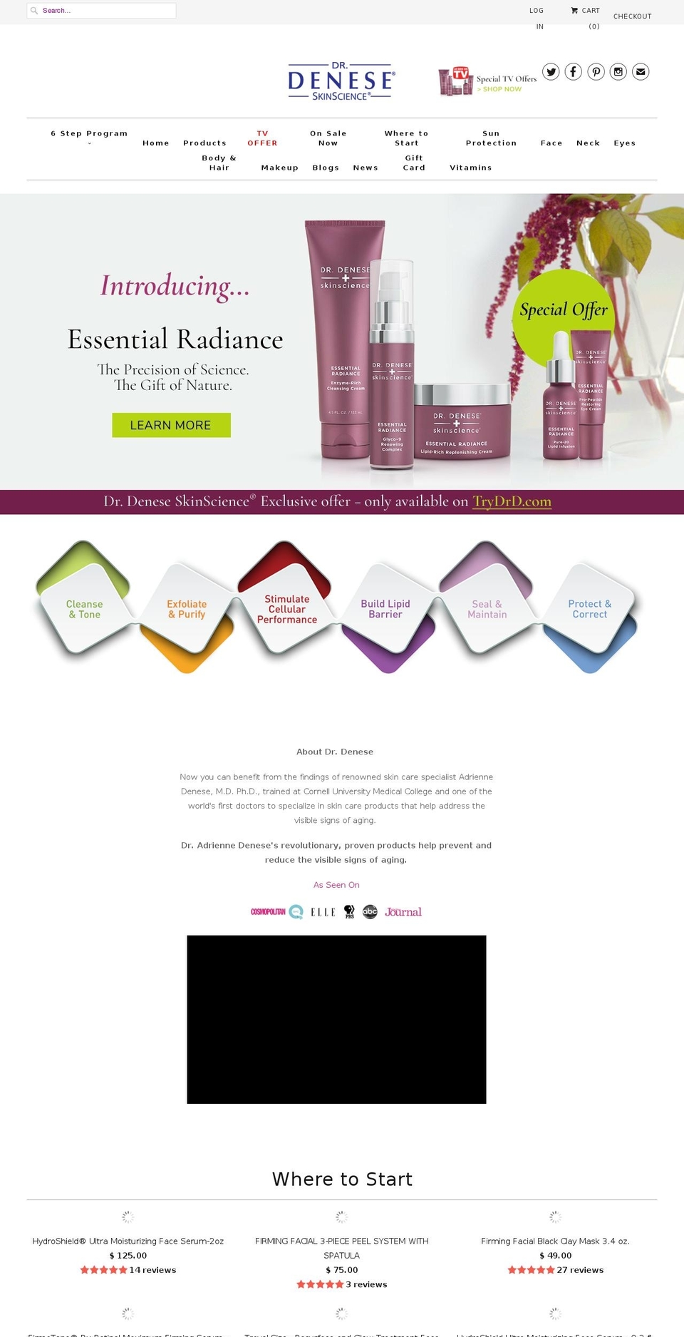 deneseskincare.com — Shopify storefront screenshot