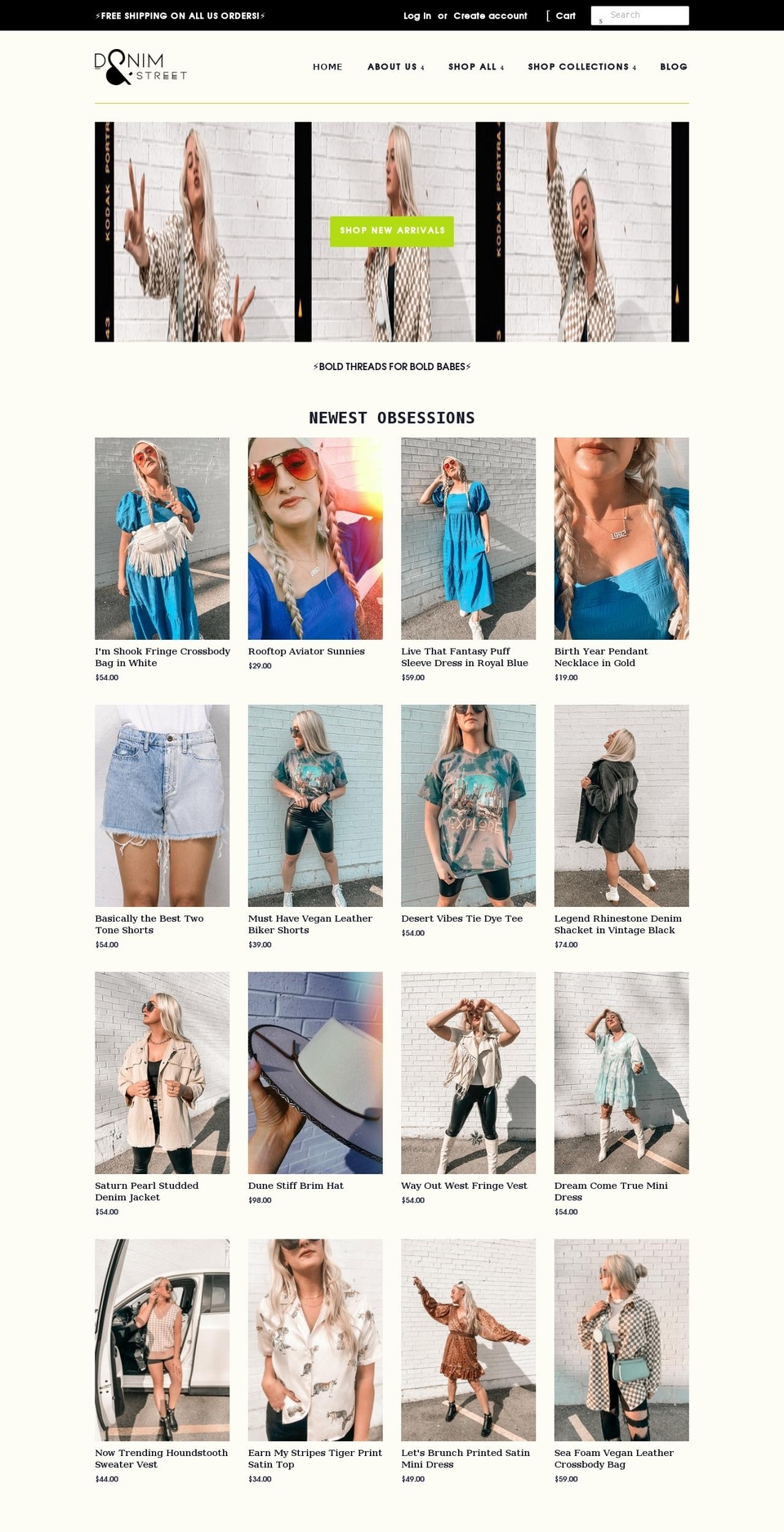 denimandstreet.com — Shopify storefront screenshot
