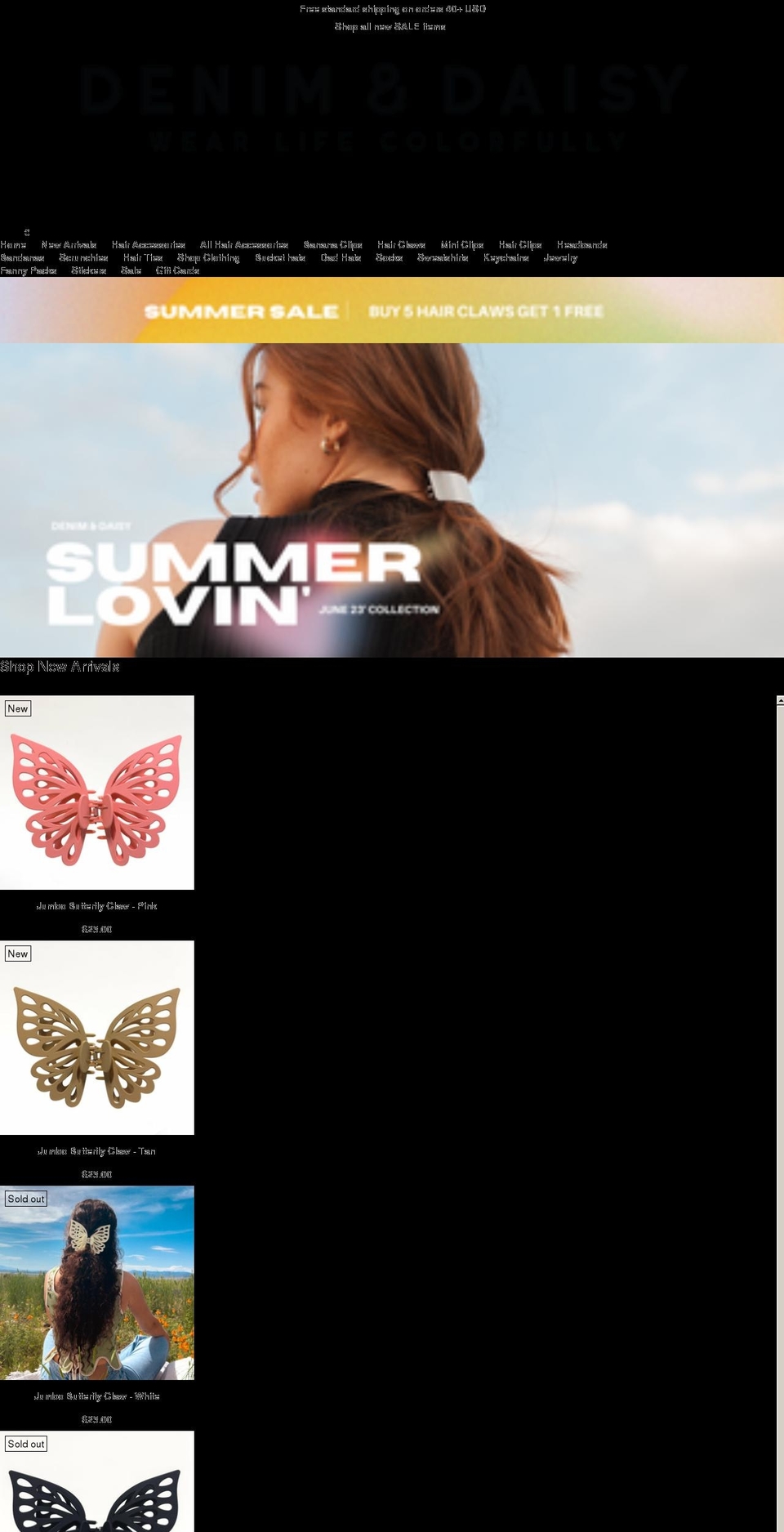 denimdaisystore.com shopify website screenshot