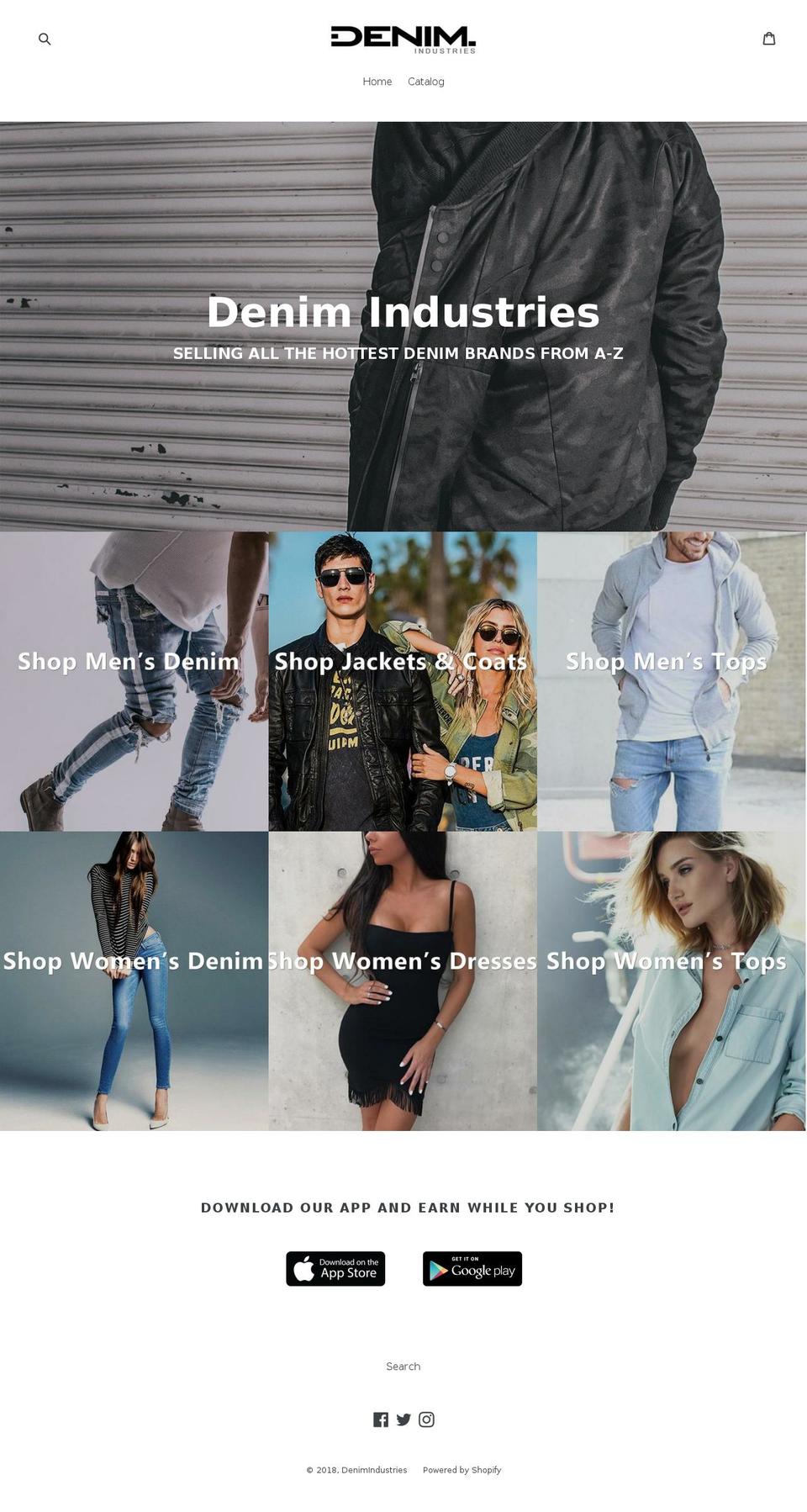 denimindustries.ca shopify website screenshot