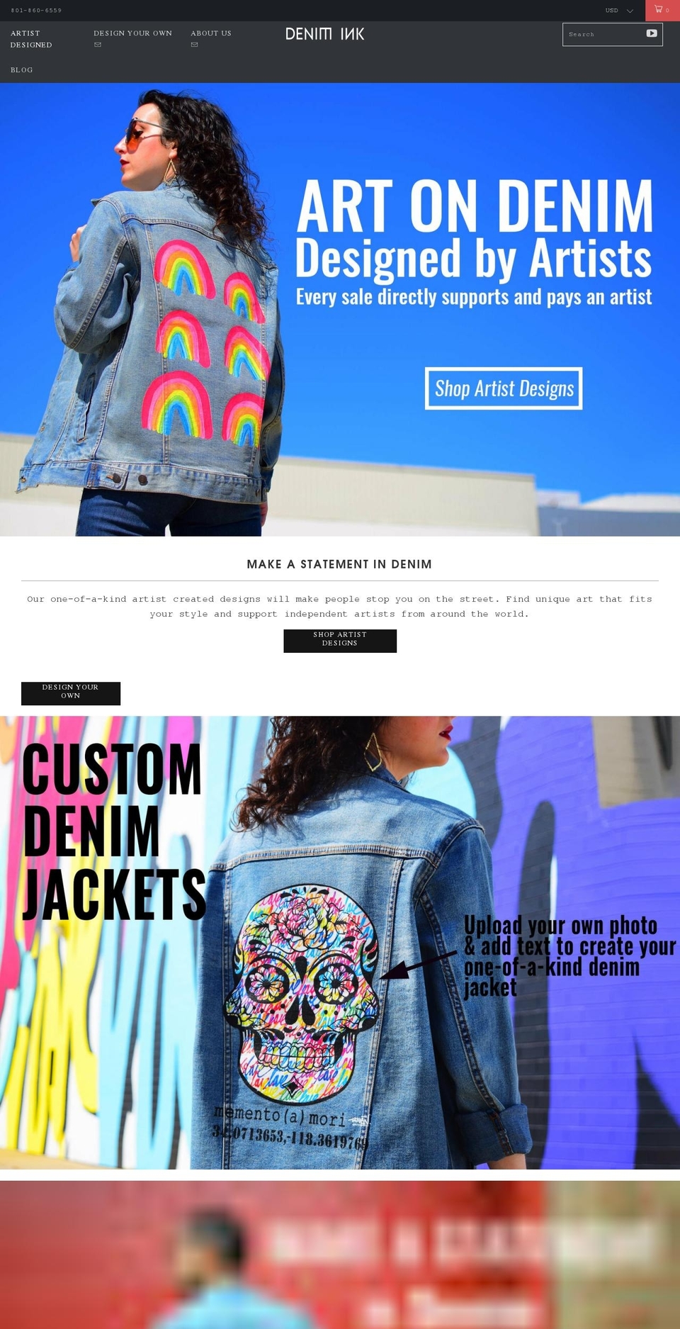denimink.com shopify website screenshot